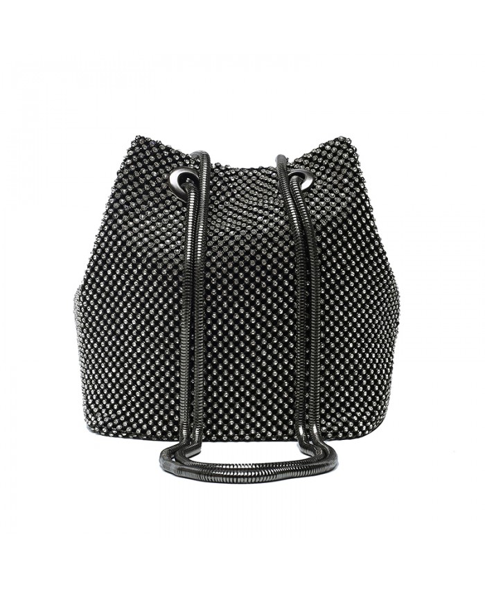 Hot Sale High Quality Fashion Ladies Bright Diamond Bucket Shoulder Crossbody Bag