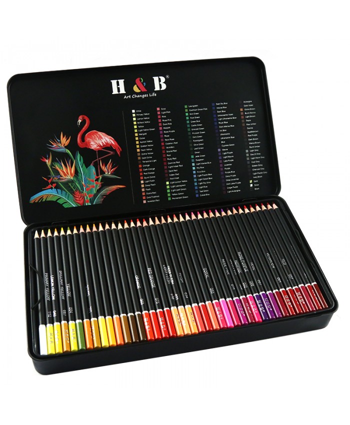 Professional 120 Lapices Colores Tin Box Packing Artists Colored Pencil Set