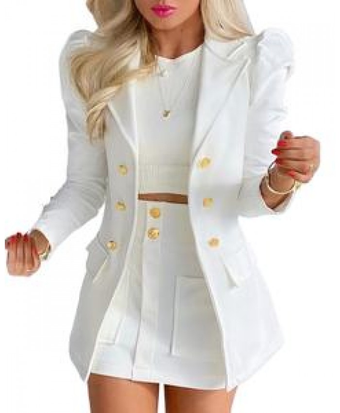 Fall Women's Sets Business Long Sleeve Blazer Dress Suit clothing
