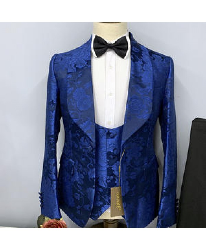 Hot sale fashion three pieces business formal wedding slim fit suits for men