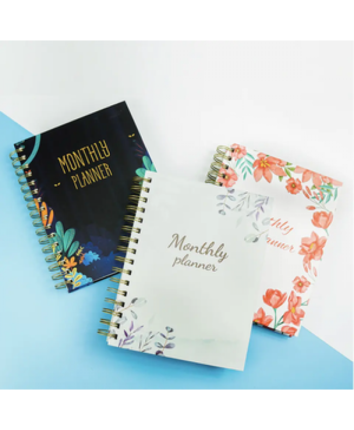 New Business Office Supply Gold Spiral Planner Cheap Notebook Hardcover Daily Weekly Planner