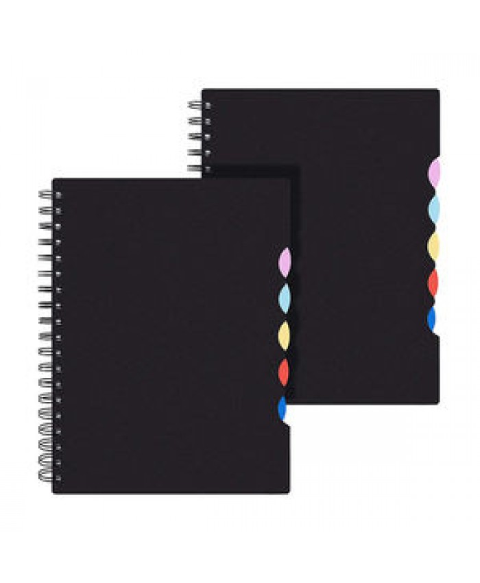 B5 Tabbed Spiral Notebook Lined Journals Ruled Notebooks with Colored Dividers for School Office Supplies