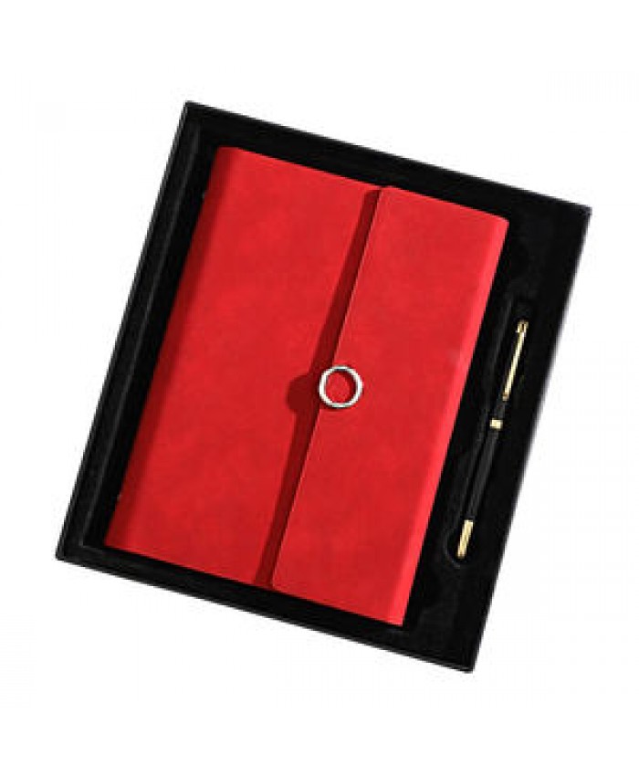 Factory Custom PU Leather Cover Notebook Office Supplies Stationary Gift Set