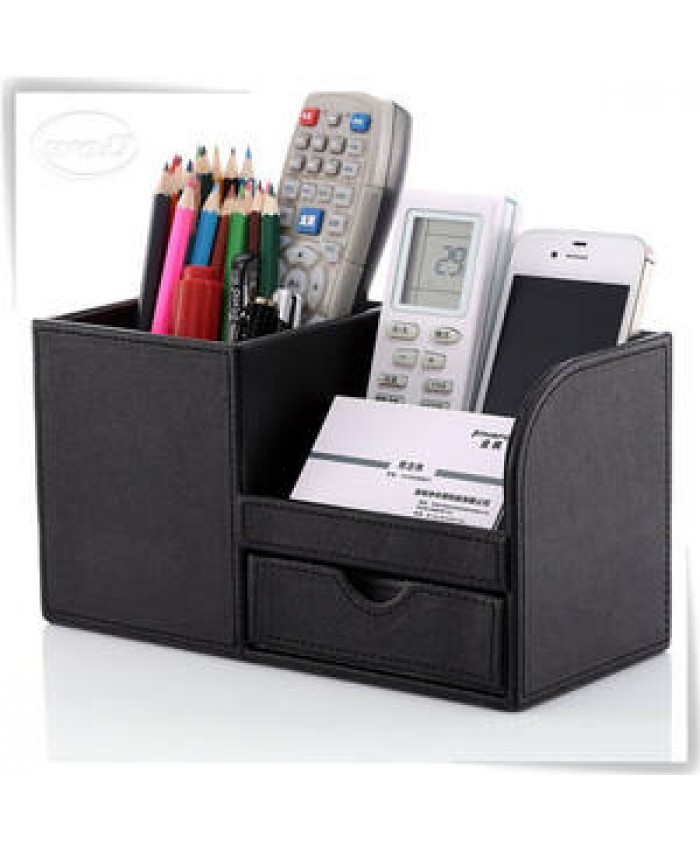 Leather multi-function office supplies desk organizers